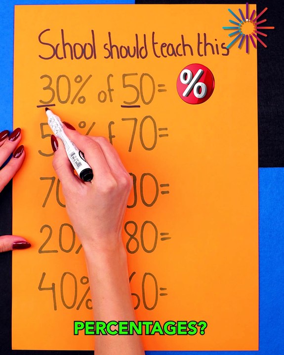 Find percentages with simple multiplication technique🔣