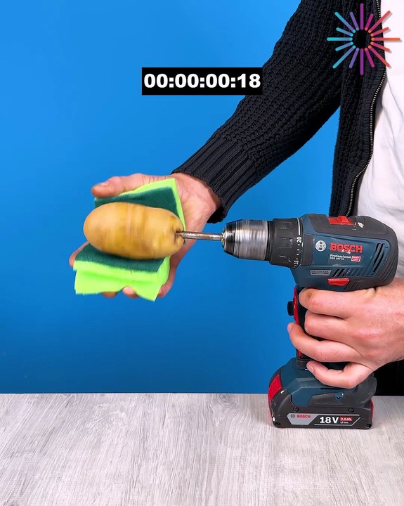 Peeling made fun with a power tool 🥔