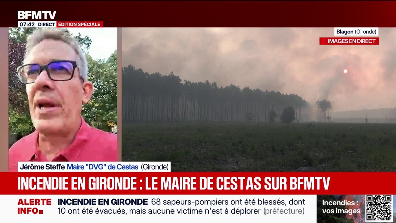 Incendie en Gironde: "La ville est heureusement déserte, tout le monde a évacué", indique le maire de Cestas