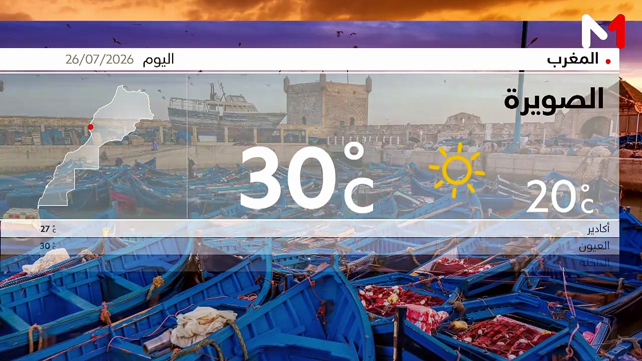 النشرة الجوية - 26/07/2026