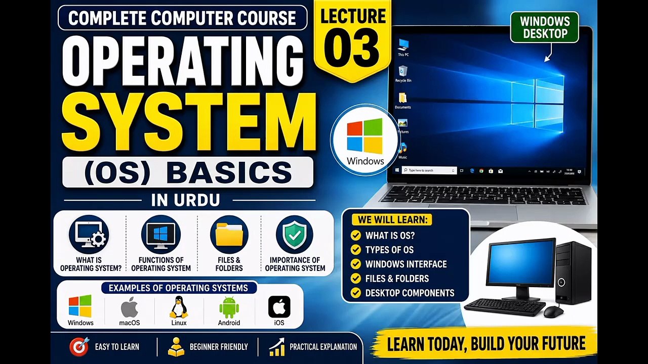 Operating System Explained in Urdu _ Computer Course Lecture 03