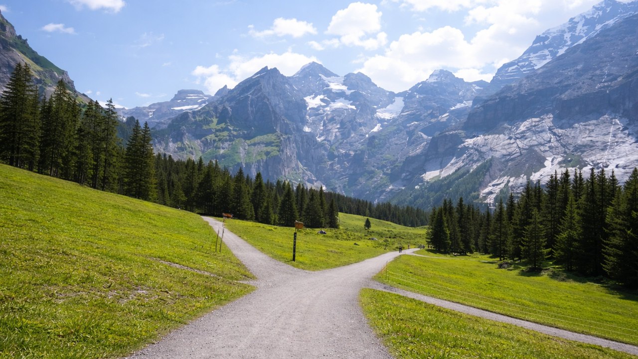 Oeschinensee Kandersteg Switzerland Nature Tour 4K 60fps