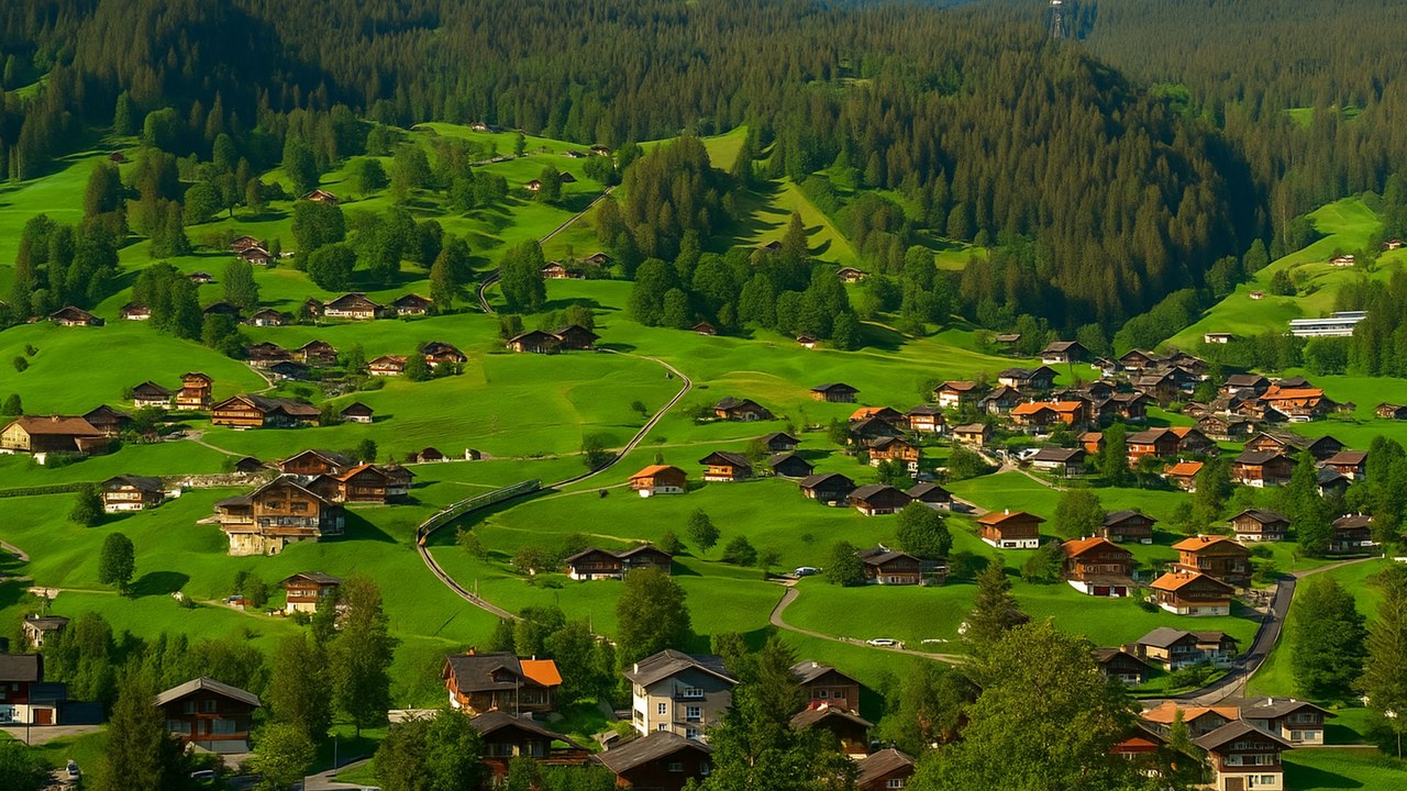 Grindelwald Switzerland Beautiful Nature Views 4K 60fps