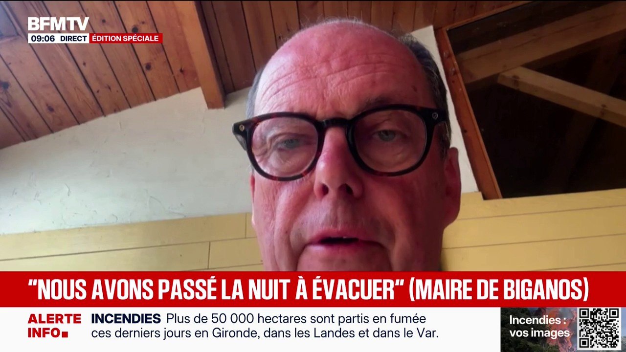 Incendie en Gironde: "Nous avons passé la nuit à évacuer", indique le maire de Biganos