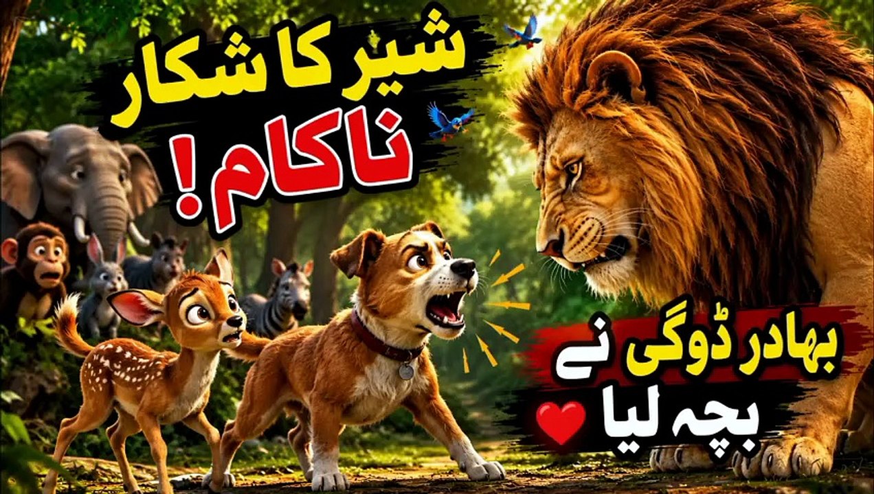 Lion vs Brave Dog 🦁🐶 | Dog Saves Baby Deer ❤️