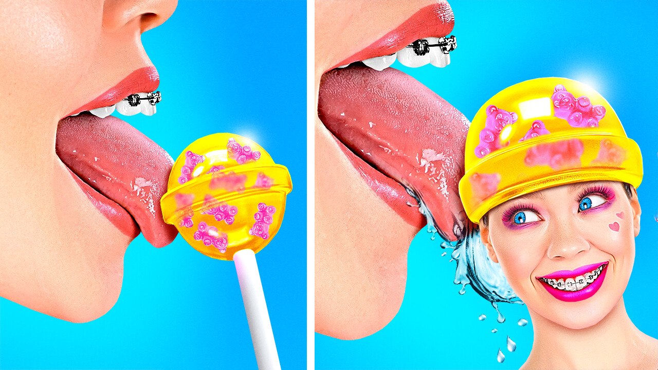 Don't Lick It 🍭 Lollypop Is Alive! *Beauty Makeover From Nerd To Popular*