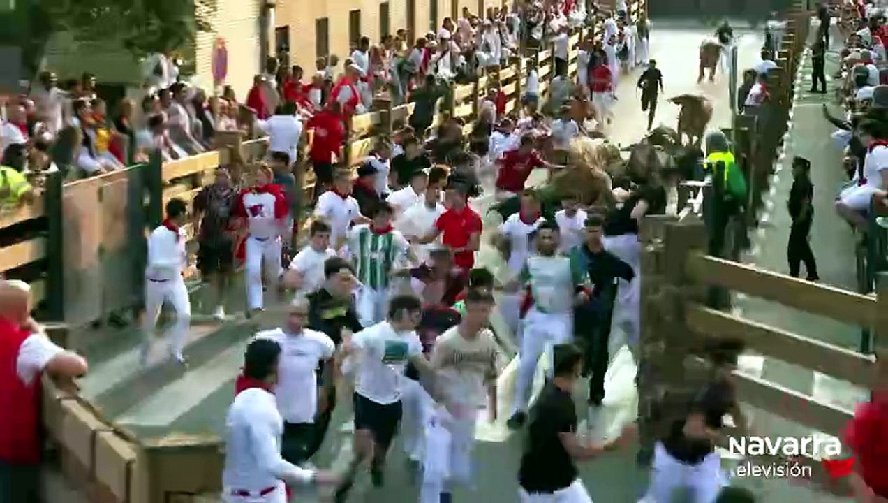 Una herida por traumatismo en el segundo encierro de Tudela