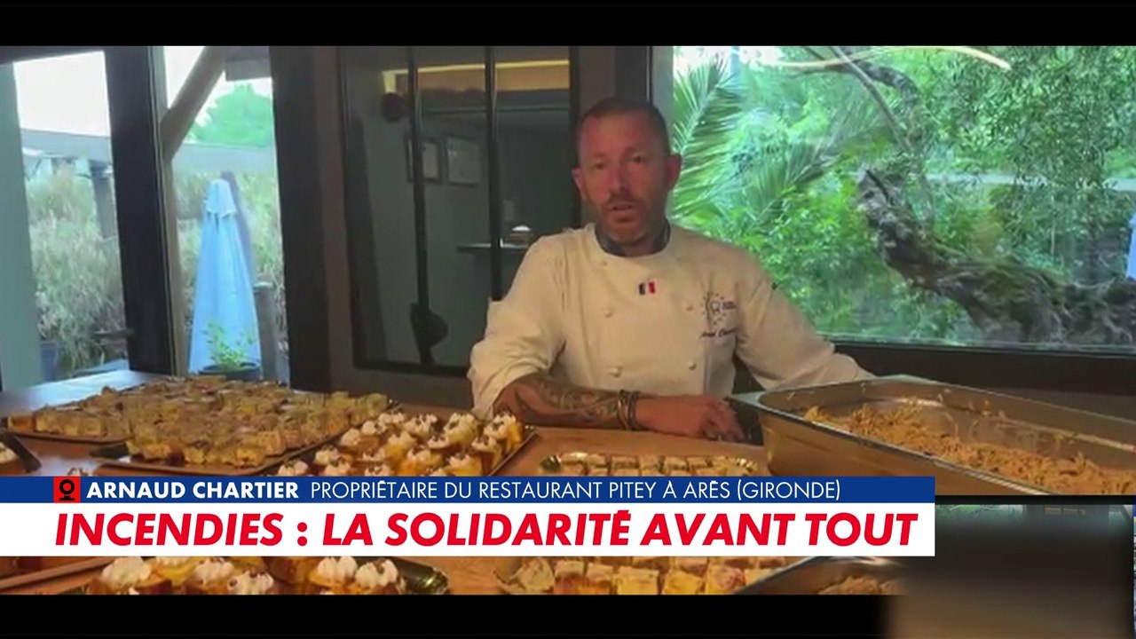 Incendie en Gironde : la solidarité d'un restaurateur resté pour apporter de la nourriture