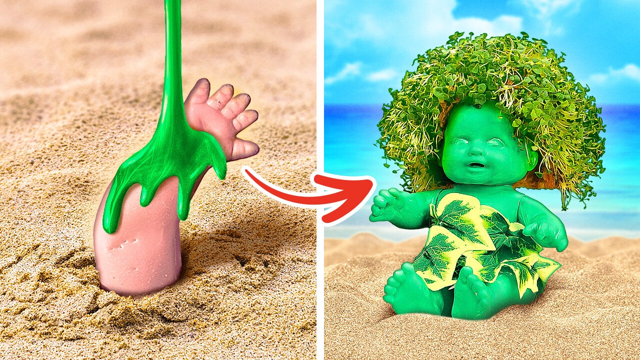 Look What I Found In The Sand! 🙀 *4 Elements Building Tiny Garden*