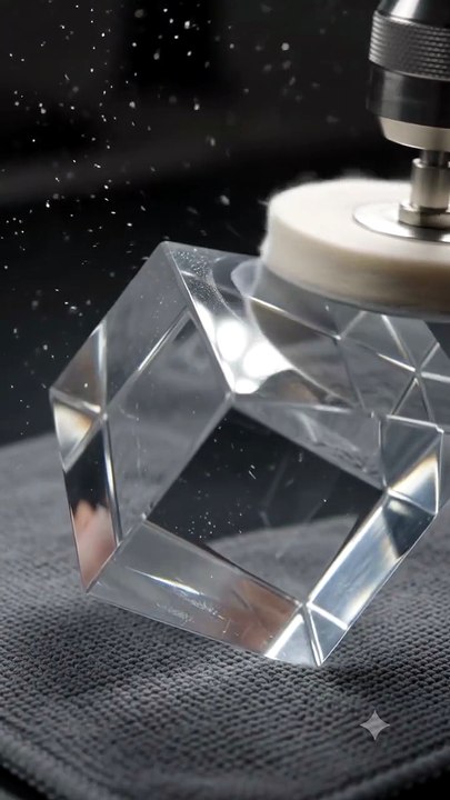 Resin Cube Polishing ASMR | Crystal Clear Shine & Satisfying Original Sounds