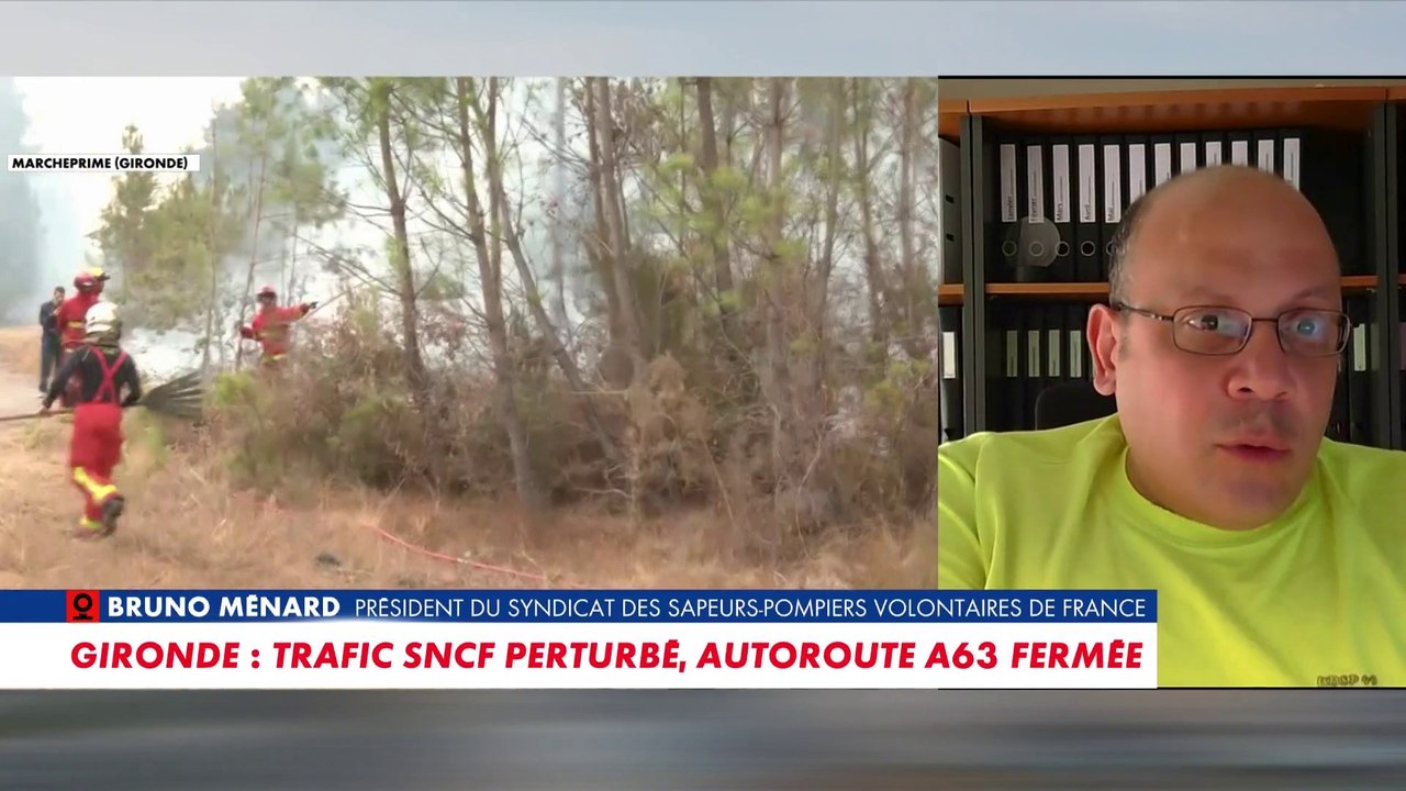 Bruno Ménard : «Le feu en Gironde prendra probablement des semaines à être éteint»