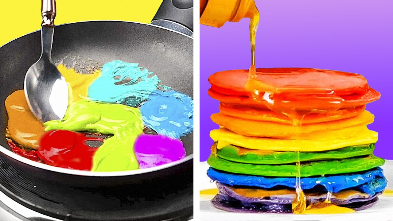Recettes de desserts arc-en-ciel délicieux et a...