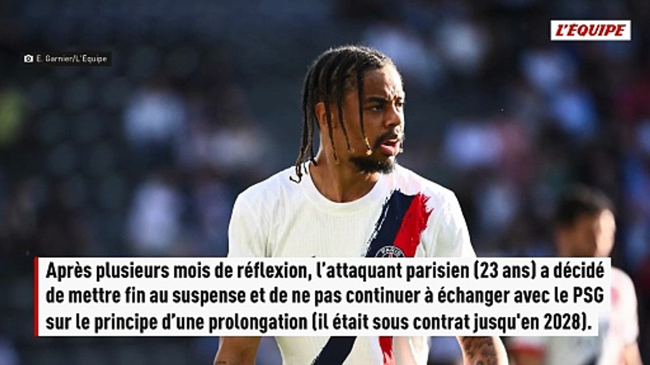 Mercato : en fin de contrat en 2028, Bradley Barcola ne prolongera pas au PSG - Foot - Transferts - PSG