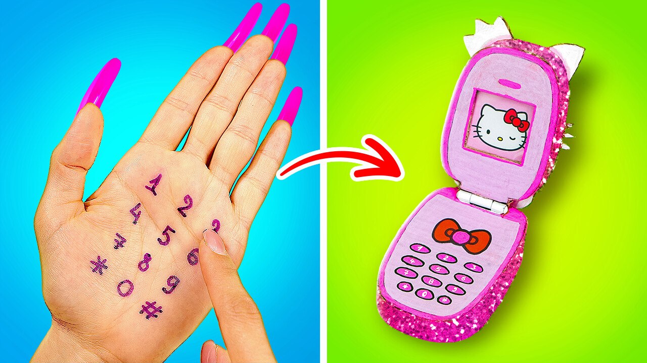 Comment fabriquer un téléphone Kitty DIY || Idé...