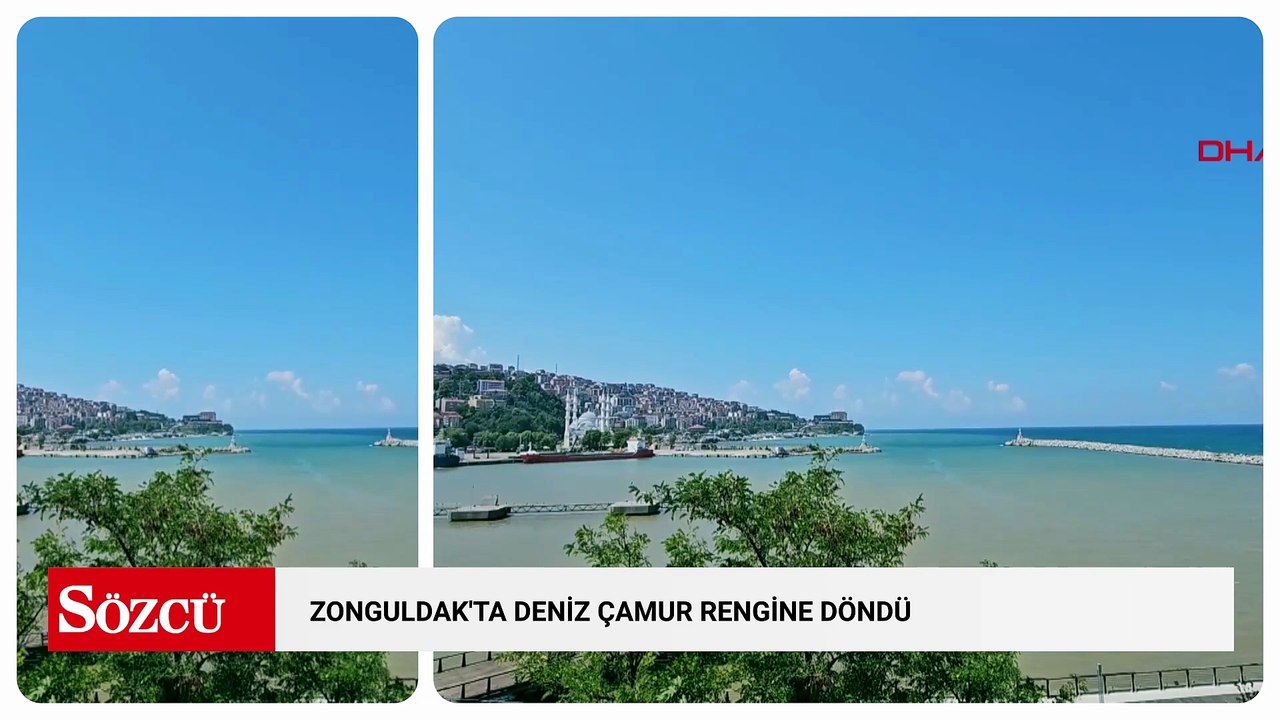 Zonguldak'ta deniz çamur rengine döndü