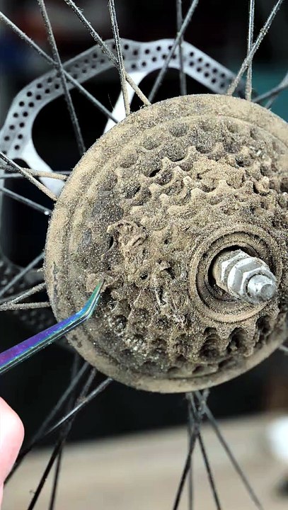 Satisfying bike cleaning session