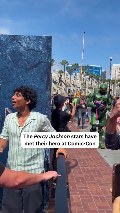 'Percy Jackson' Cast Meets Master Chief at Comic-Con