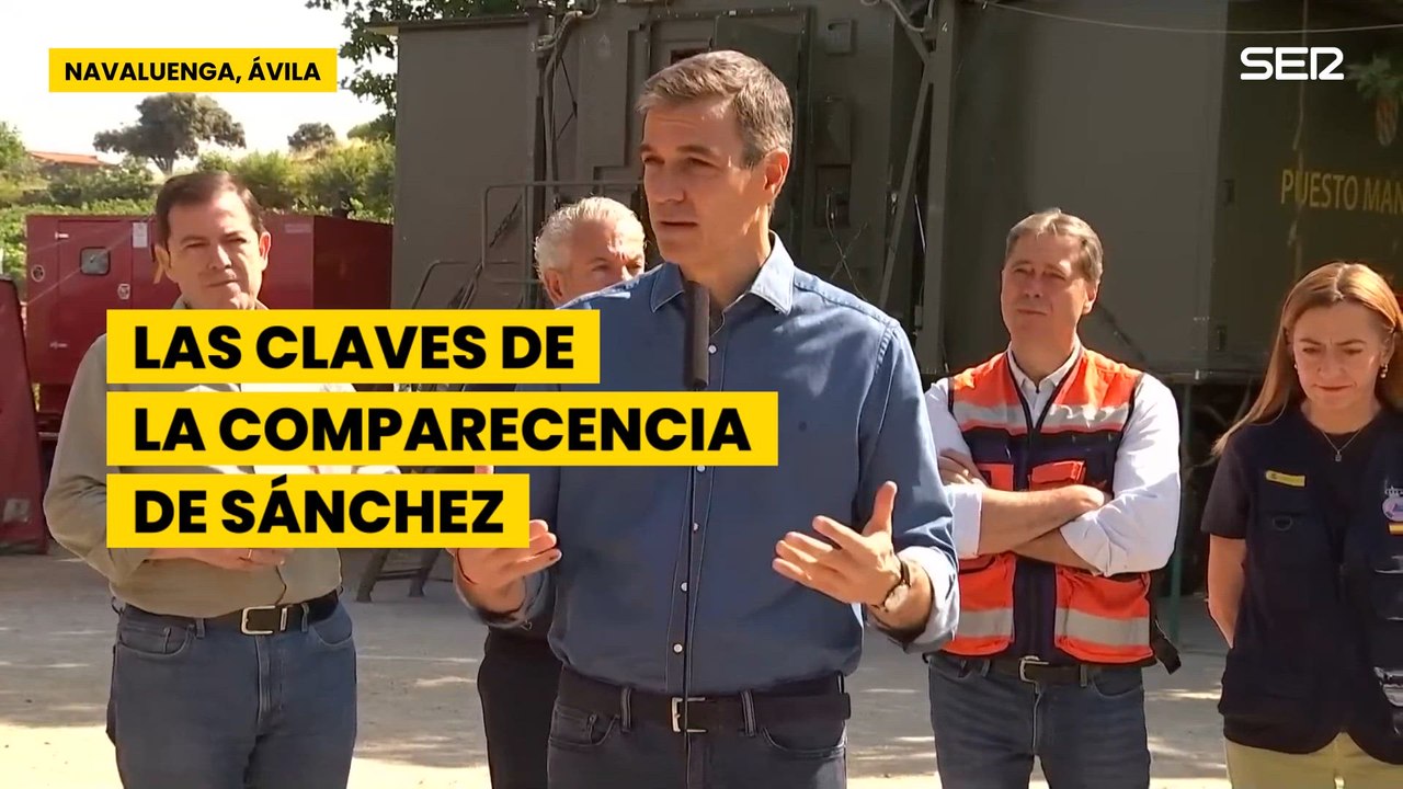 Las claves de la comparecencia de Sánchez en Navaluenga (Ávila)