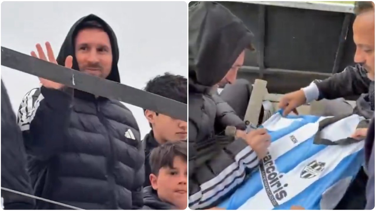 Messi vuelve a aparecer en público y lo hace disfrutando del fútbol argentino más humilde