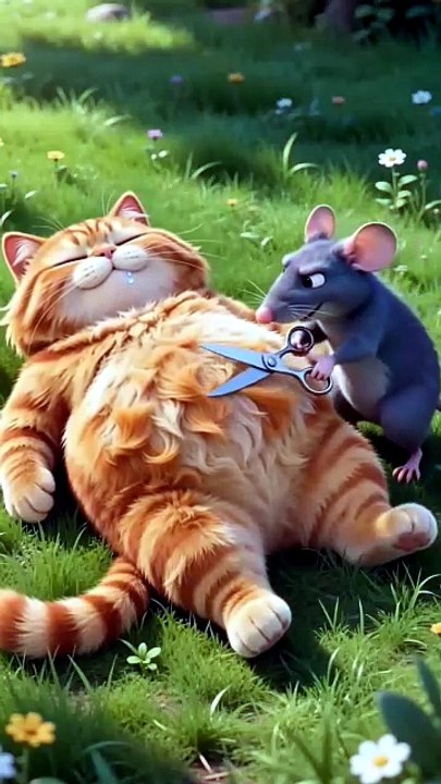 Clever Mouse Steals Cat Fur! ✂️🐱