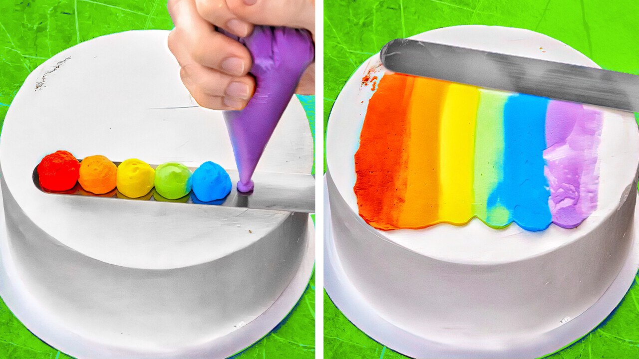 Desserts et Astuces de Gâteaux Arc-en-ciel 🌈🍰...