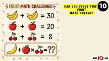 #ThinkYouAreSmart 😏😒 Can you solve this fruit math puzzle? (Part 2) 🍎🍒