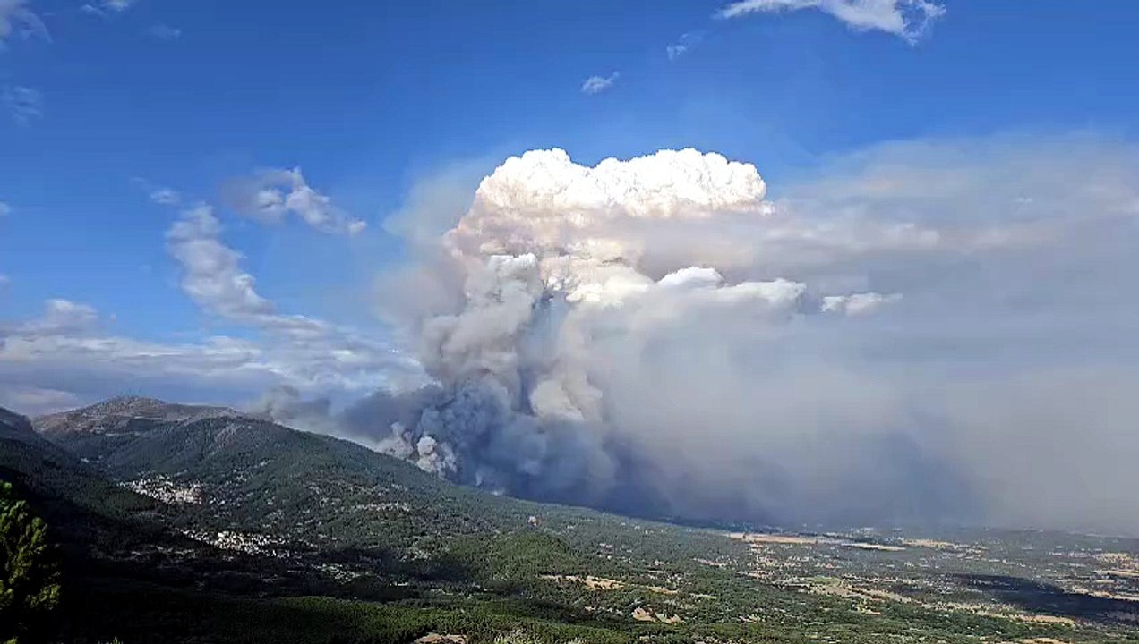 El incendio de Ávila, desde Pedro Bernardo