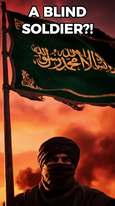 The Blind Man Who Held the Flag.... Till Death _ #shorts #islam #islamichistory