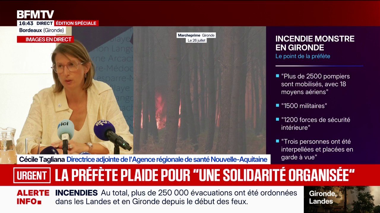 Incendie en Gironde: "On a dépassé les seuils d'alerte aux particules fines", annonce l'ARS