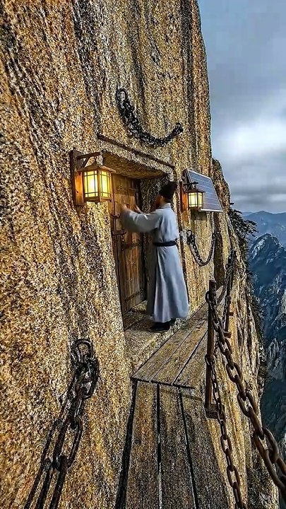 This Taoist Built a Cabin on a Cliff and Starte...
