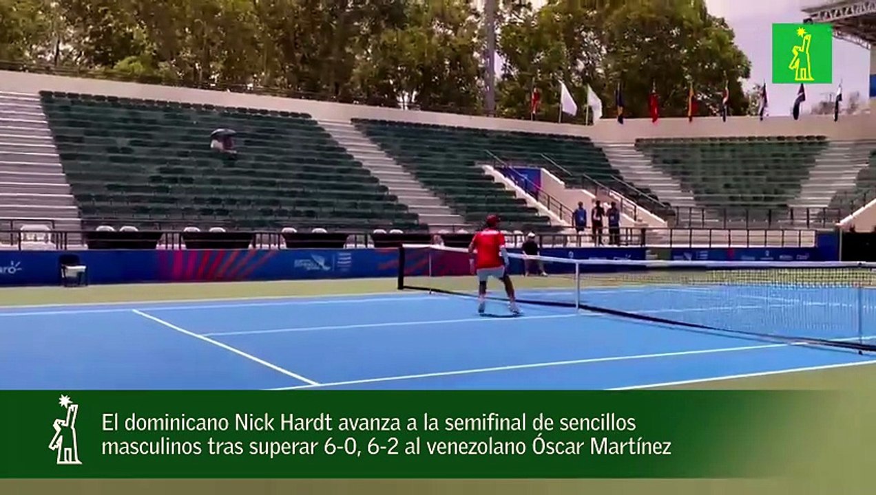 El dominicano Nick Hardt avanza a la semifinal de sencillos masculinos tras superar 6-0, 6-2 al venezolano Óscar Martínez