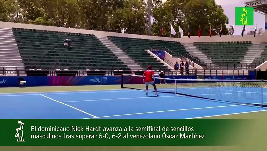 El dominicano Nick Hardt avanza a la semifinal de sencillos masculinos tras superar 6-0, 6-2 al venezolano Óscar Martínez