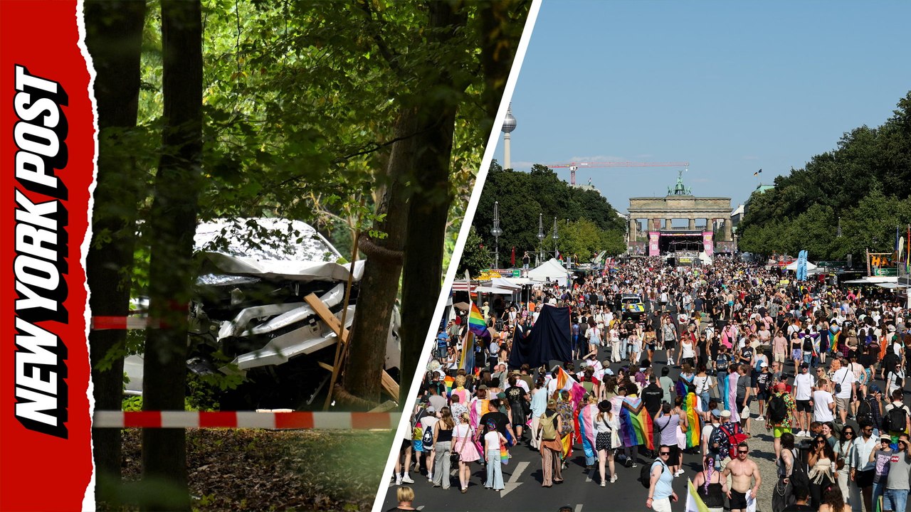 Terrifying moment Berlin pride attendees told to evacuate after deadly attack