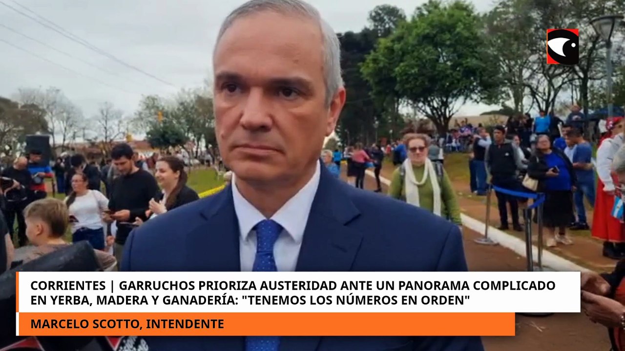 Marcelo Scotto, intendente de Garruchos, Corrientes en el acto aniversario de Azara