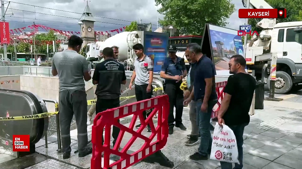 Kayseri’de beton mikserinin pompası patladı