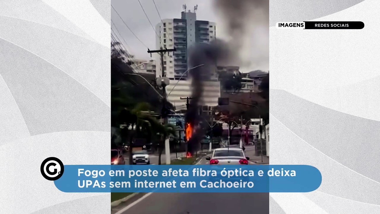 Fogo em poste afeta fibra óptica e deixa UPAs sem internet em Cachoeiro