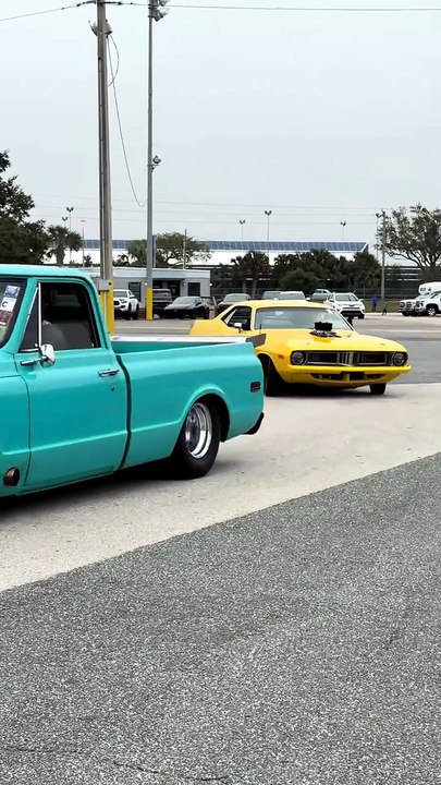 American Muscle Cars Rolling Into Daytona International Speedway