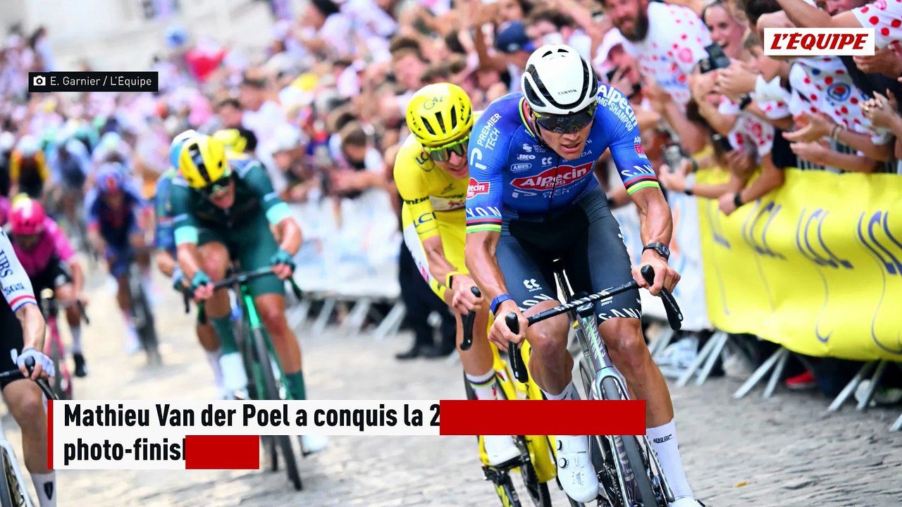 Mathieu Van der Poel remporte une dernière étape digne d'un Monument, Tadej Pogacar égale le record de cinq victoires sur le Tour de France - Tour de France