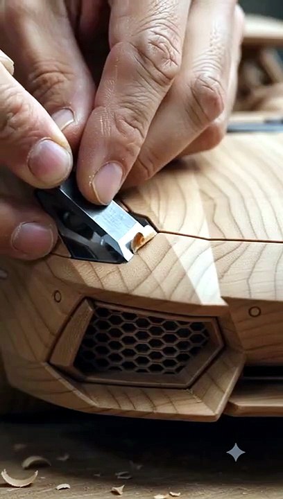 Handmade Wooden Lamborghini 😍  Satisfying Craftsmanship #shorts