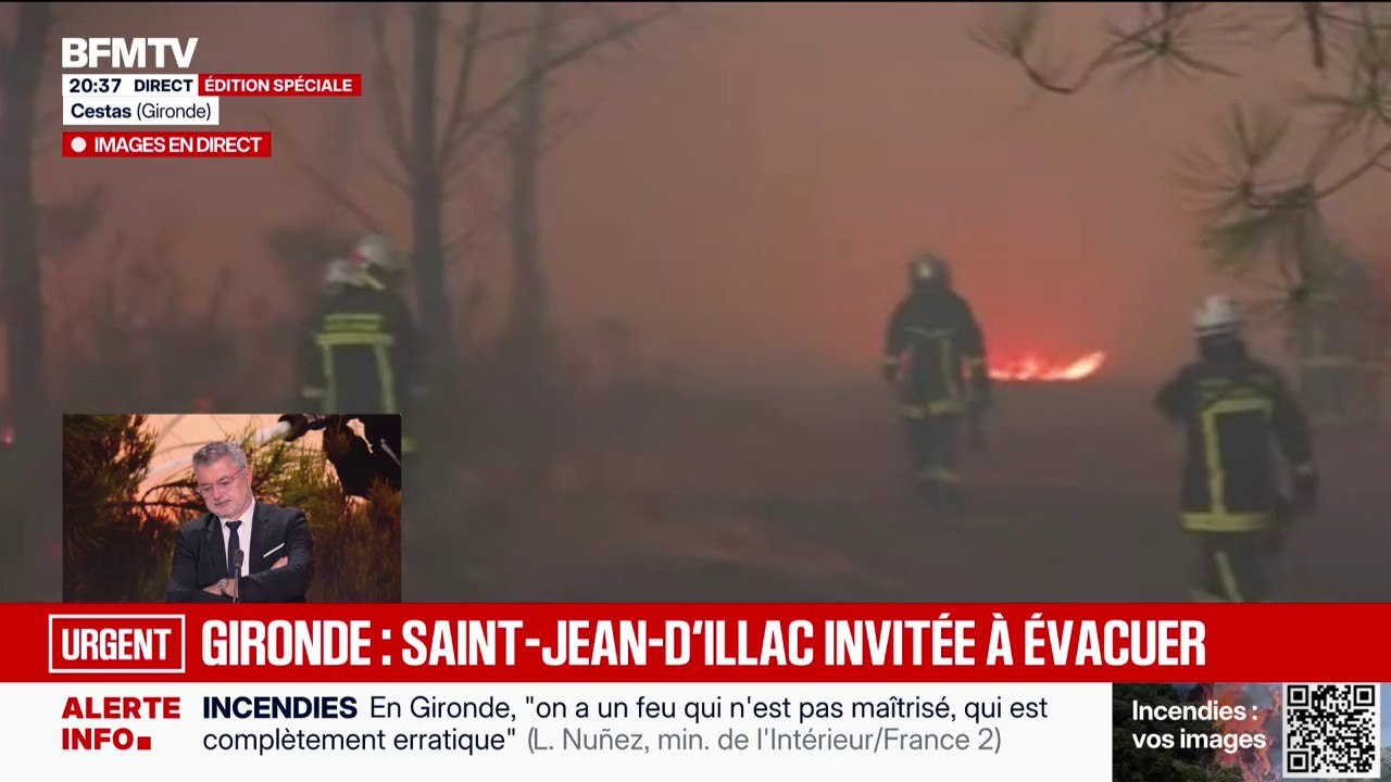 Incendie en Gironde: la commune de Saint-Jean-d'Illac appelée à évacuer
