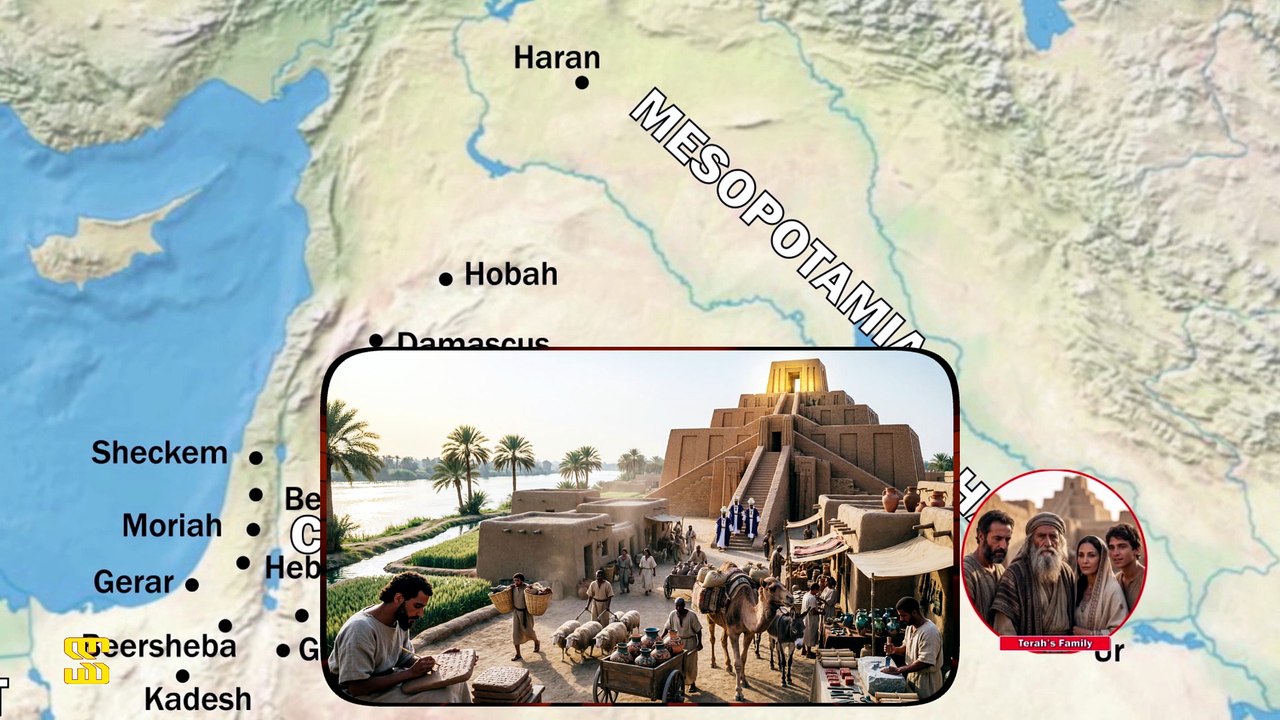 The Entire Life of Abraham on a Map