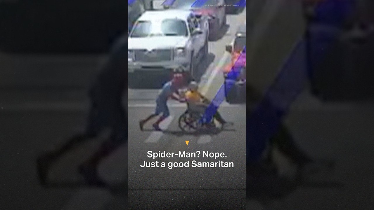 Spider-Man? Nope. Just a good Samaritan