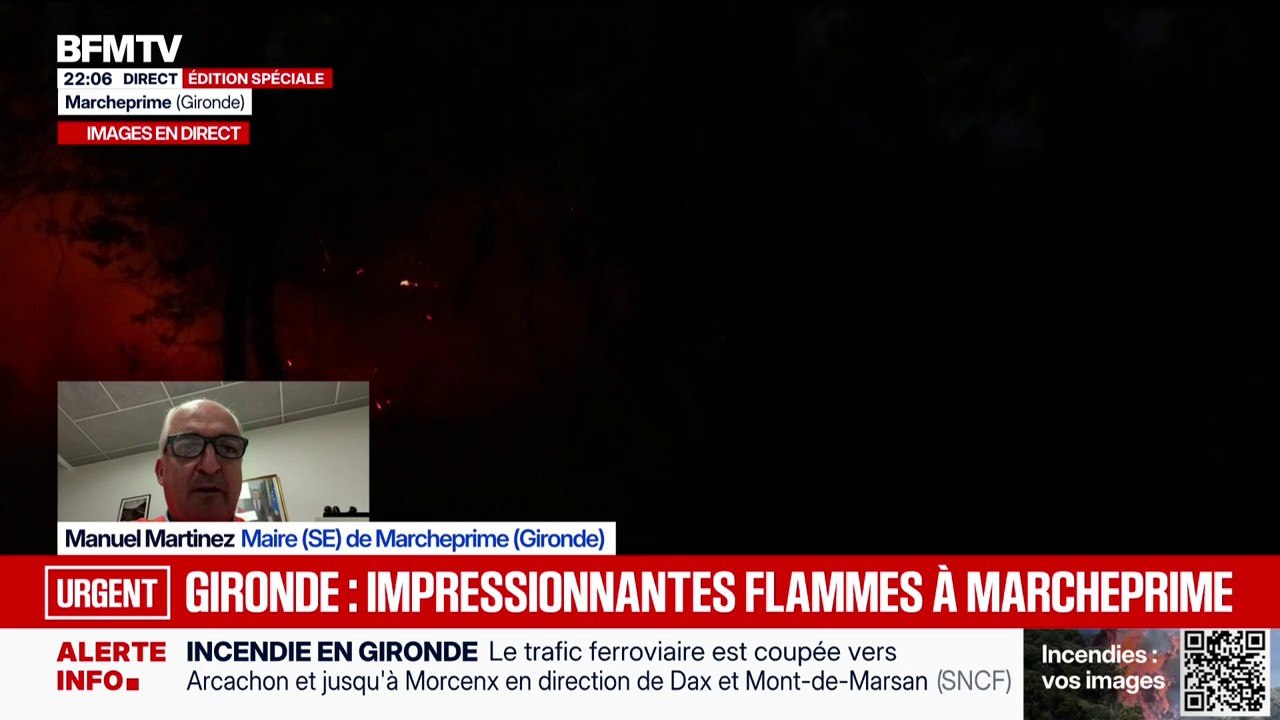 Impressionnantes flammes à Marcheprime: "On est encore sur tous les fronts", raconte le maire
