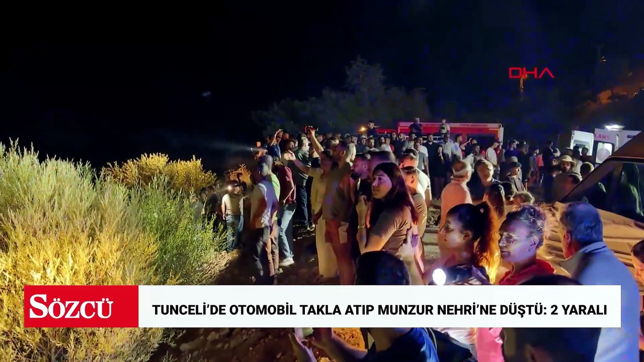 Tunceli’de otomobil takla atıp Munzur Nehri’ne düştü: 2 yaralı
