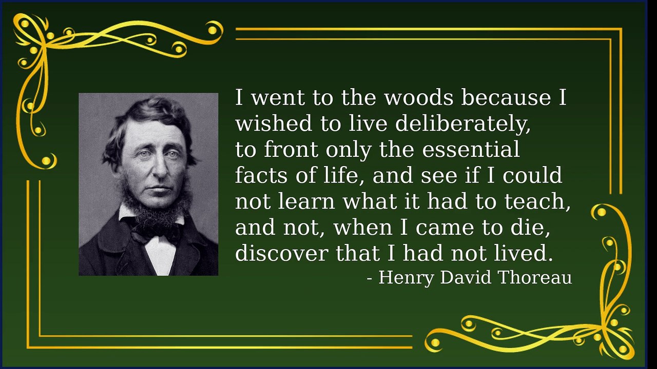 Inspiring Quotes by Henry David Thoreau: Live Deliberately