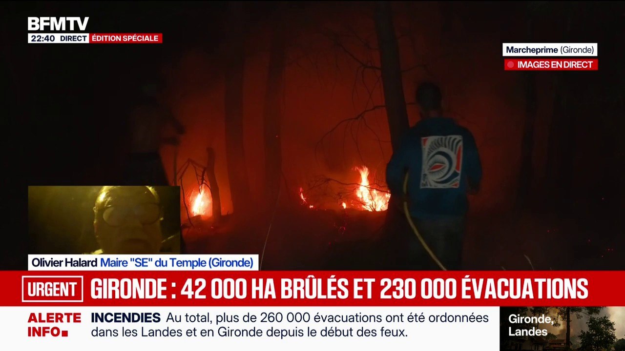 Incendie en Gironde: "Cette journée a été assez difficile", raconte le maire du Temple