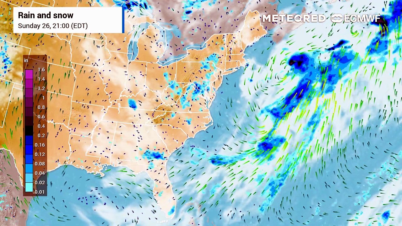 Showers and storms move across the Great Lakes and Ohio Valley Sunday into Monday