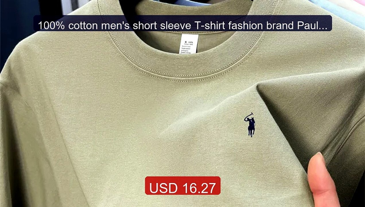 100% cotton men's short sleeve T-shirt fashion brand Paul Pony emb... -- Best Deal 2026 | Shop Now!