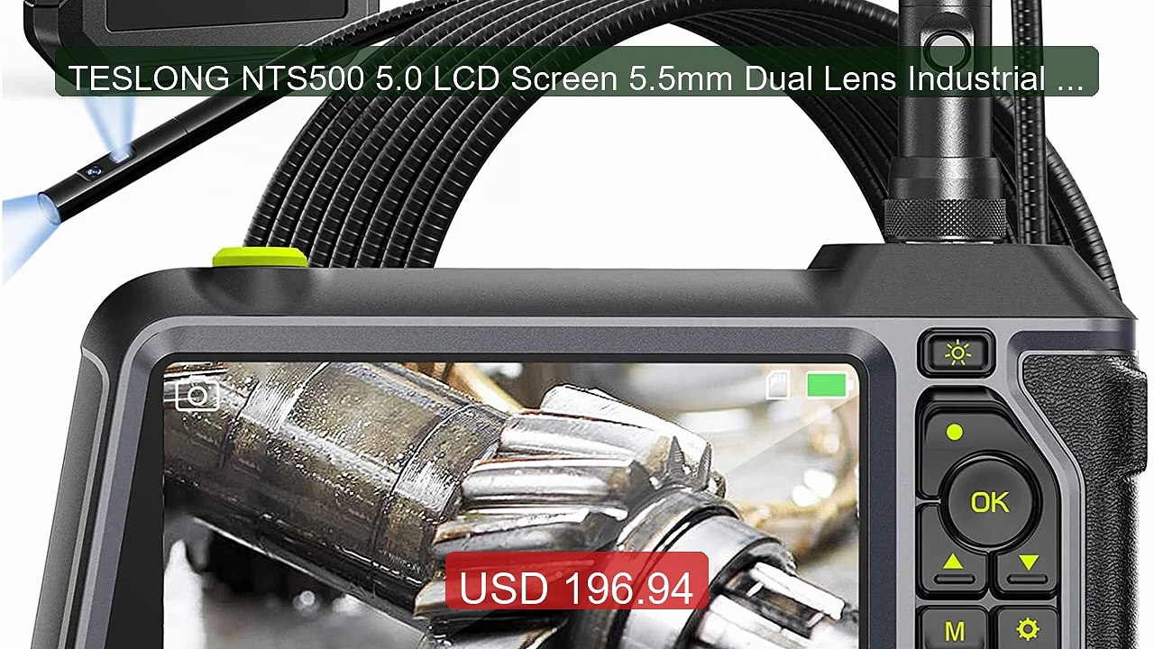 TESLONG NTS500 5.0 LCD Screen 5.5mm Dual Lens Industrial Endos... -- Hot Deal 2026 | Limited Offer!