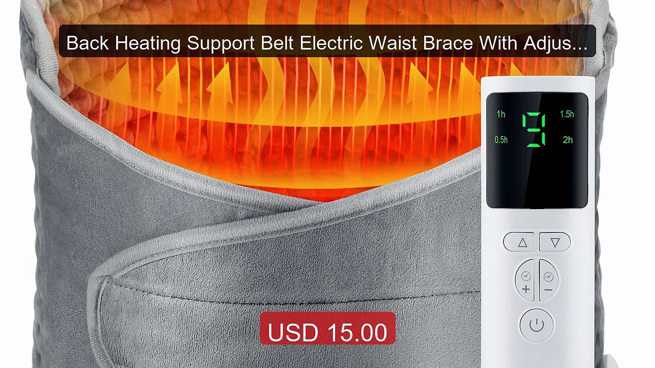 Back Heating Support Belt Electric Waist Brace With Adjusta... -- Top Pick 2026 | Unbeatable Price!